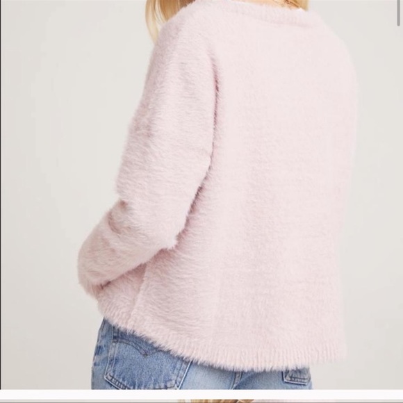 Bella Dahl fuzzy soft pink sweater size small - Picture 7 of 8